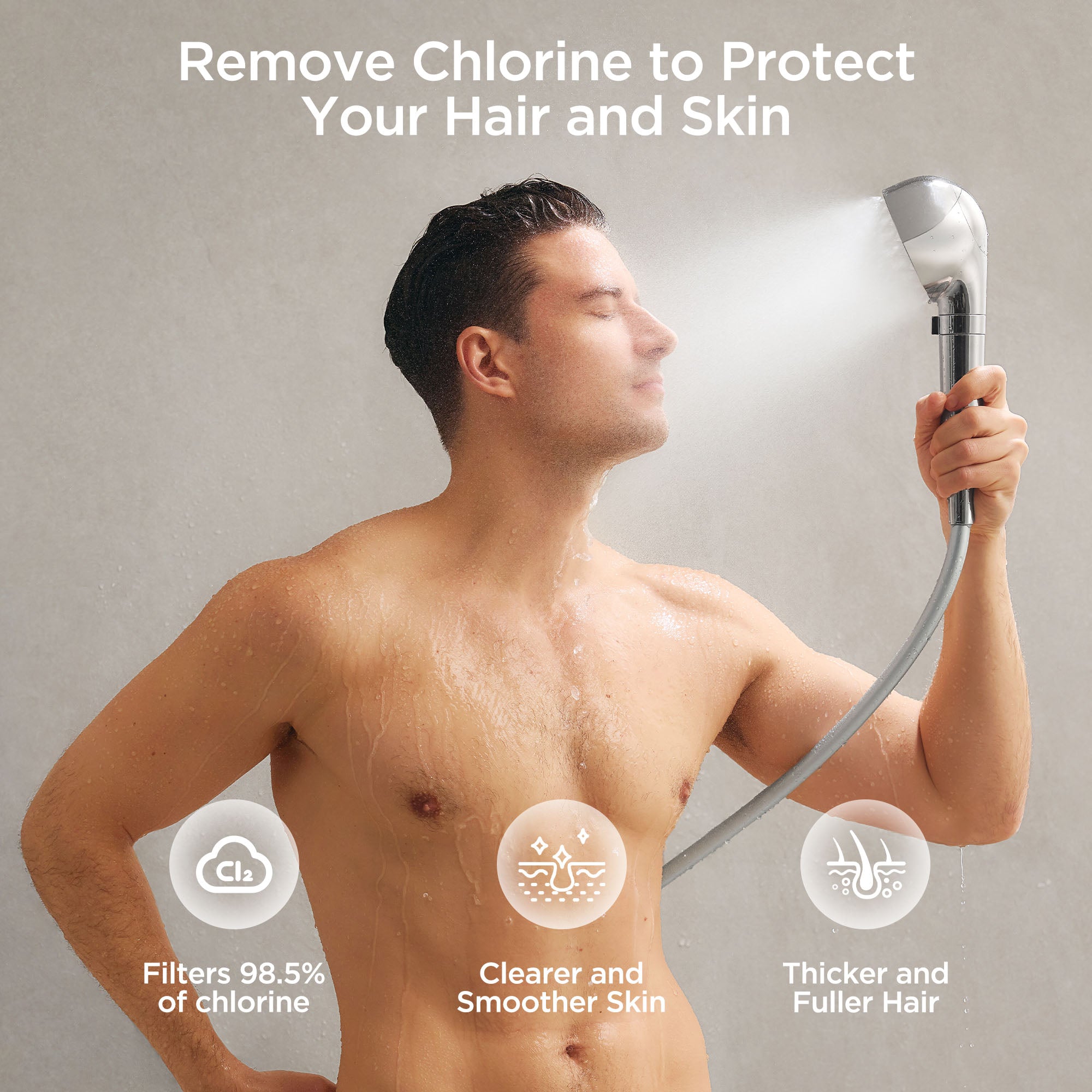 Hiho Fine Bubble+e Microcurrent Shower Head